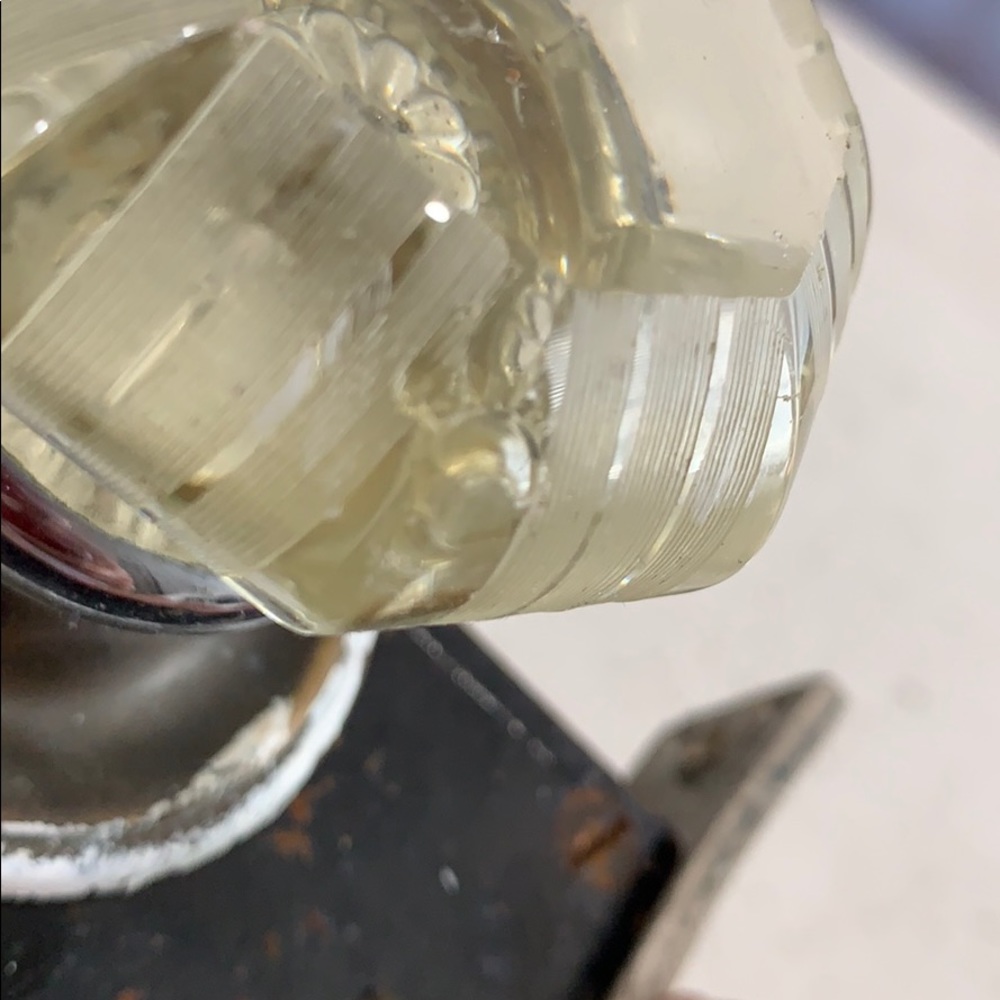Vintage glass knobs with hardware - Picture 7 of 8